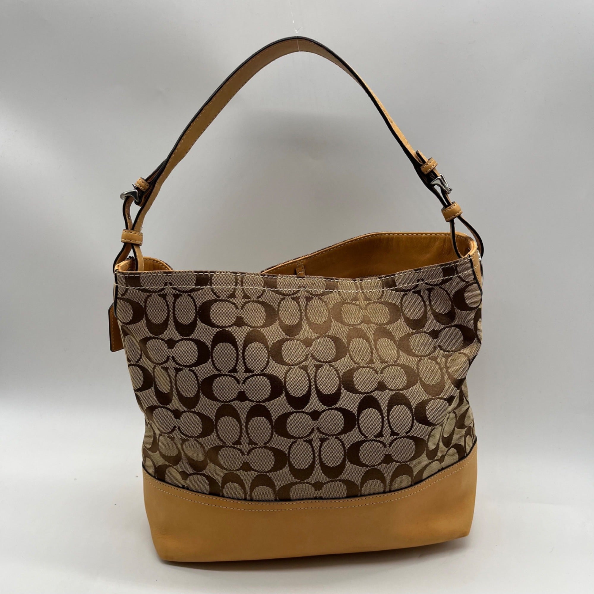 Coach Khaki Jacquard Canvas Y2K Soho Hobo Bag-2156