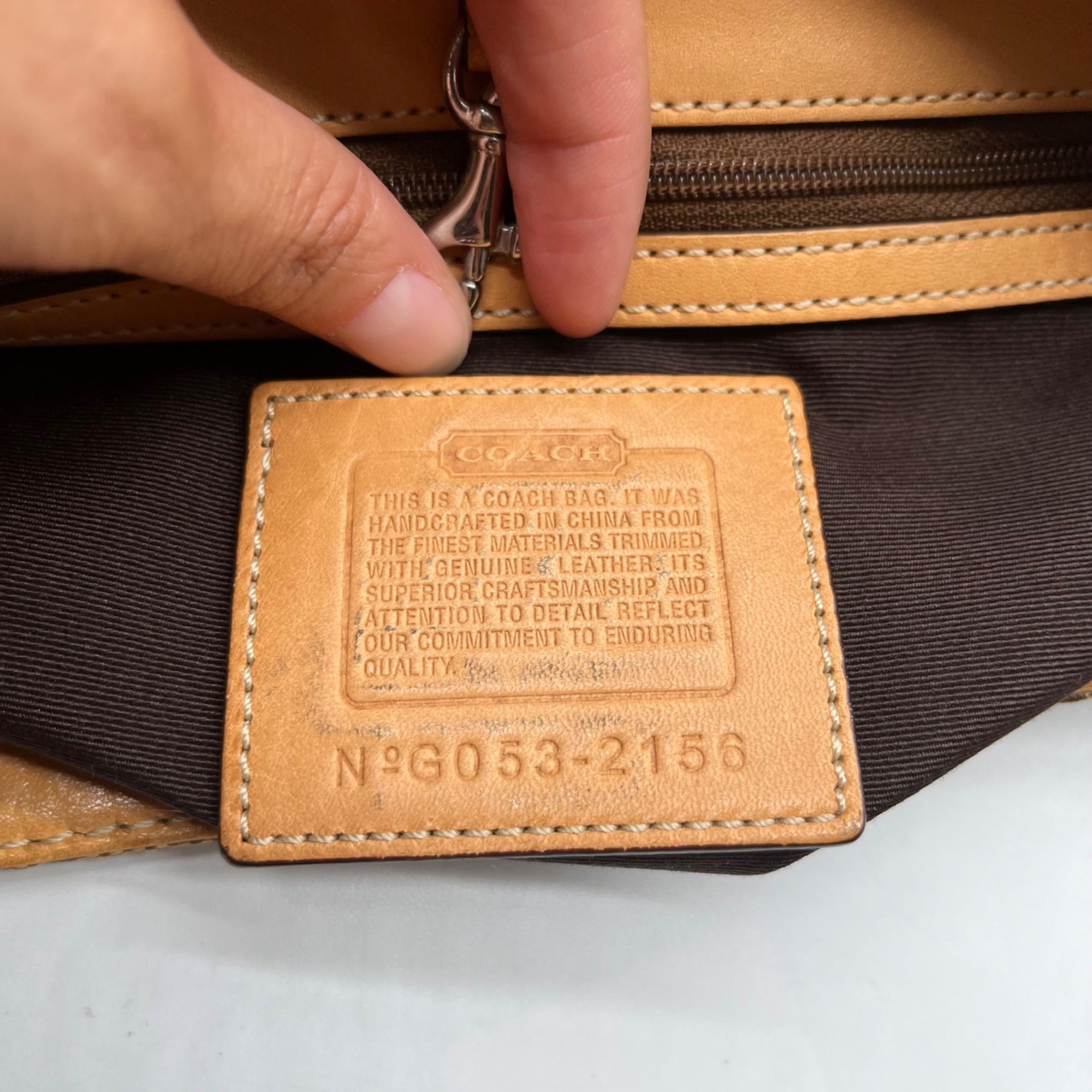 Coach Khaki Jacquard Canvas Y2K Soho Hobo Bag-2156