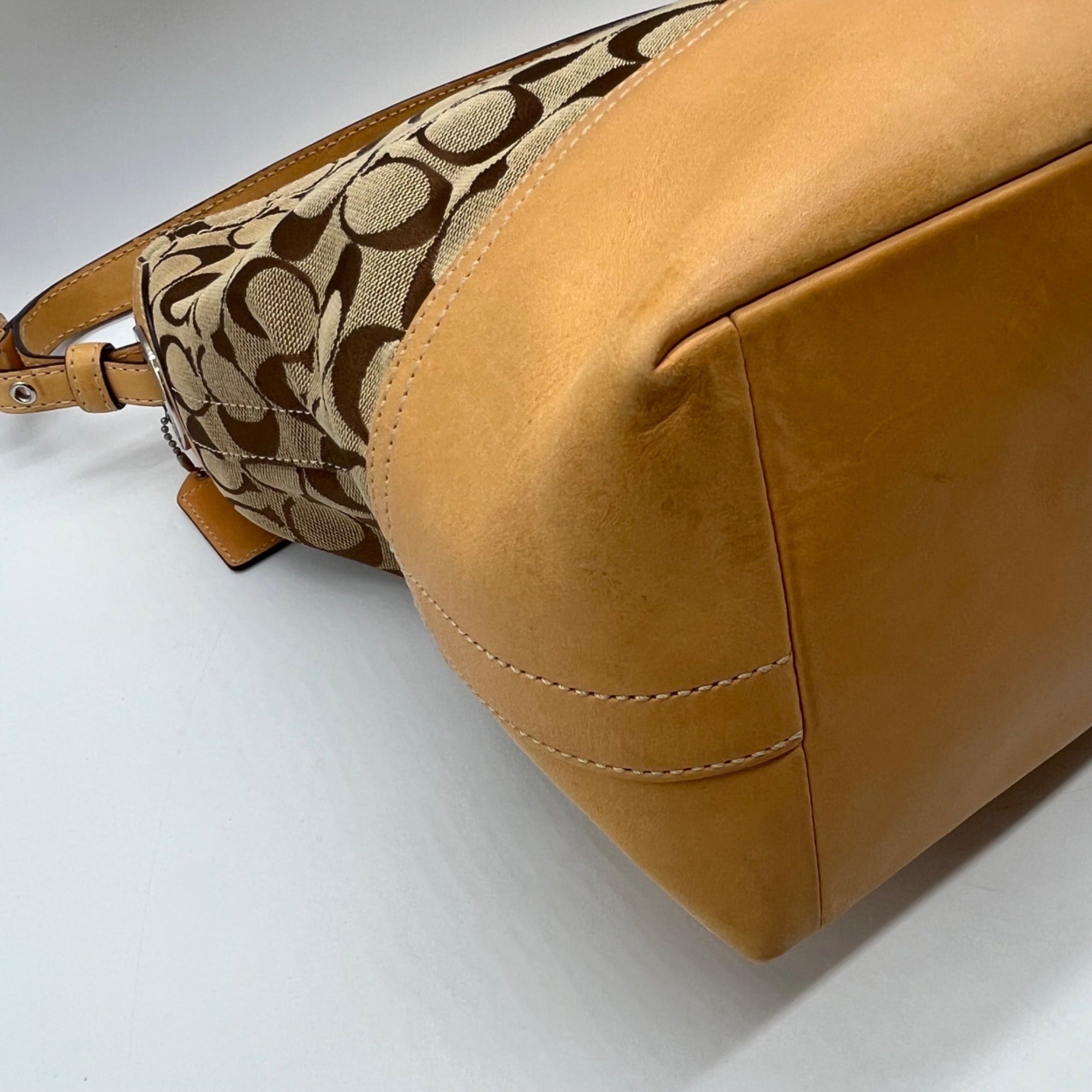 Coach Khaki Jacquard Canvas Y2K Soho Hobo Bag-2156