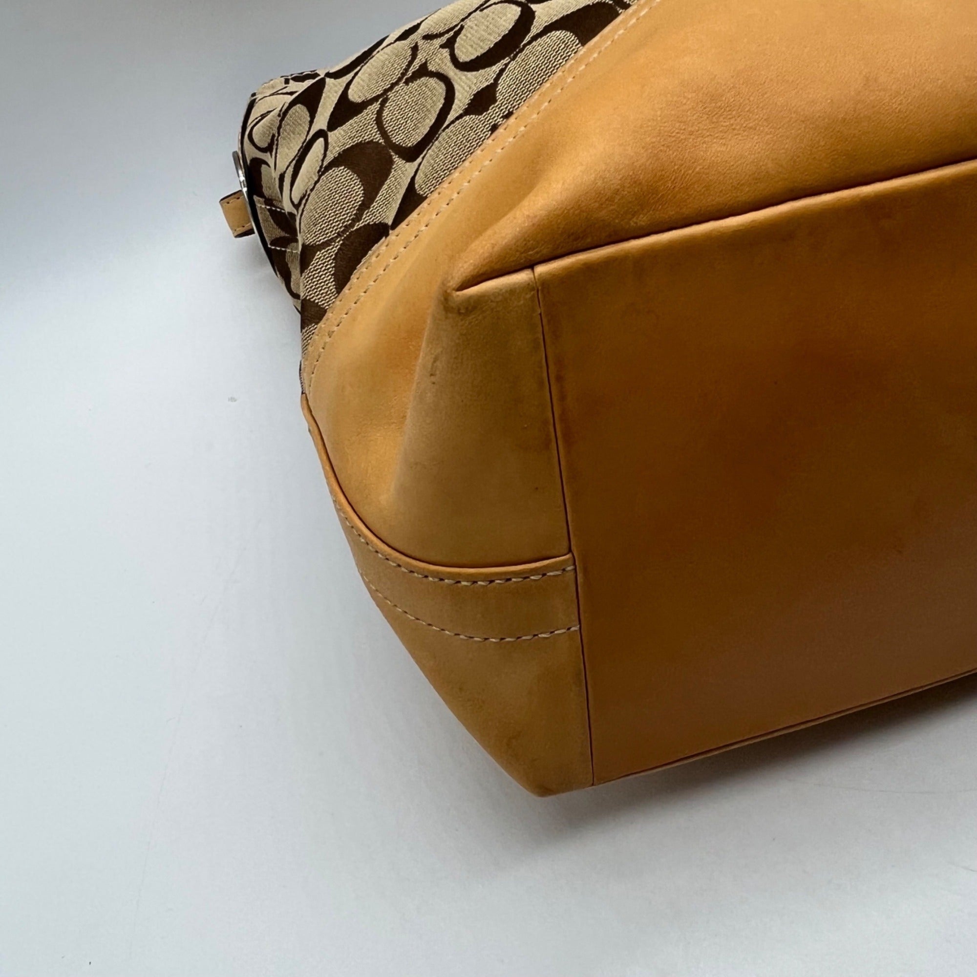 Coach Khaki Jacquard Canvas Y2K Soho Hobo Bag-2156