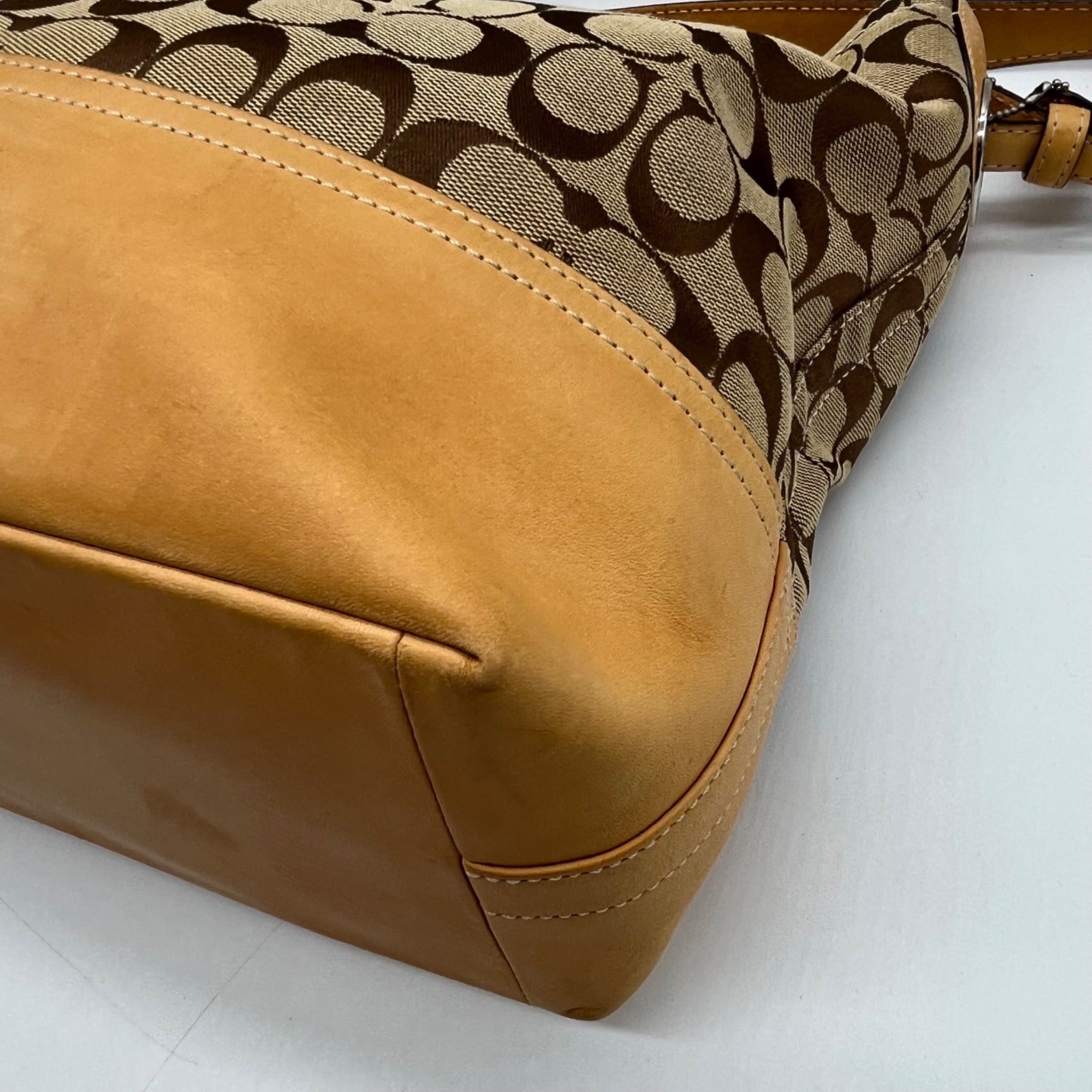 Coach Khaki Jacquard Canvas Y2K Soho Hobo Bag-2156