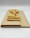 Leslie Dasch Beige Cabana Clutch Straw Bag