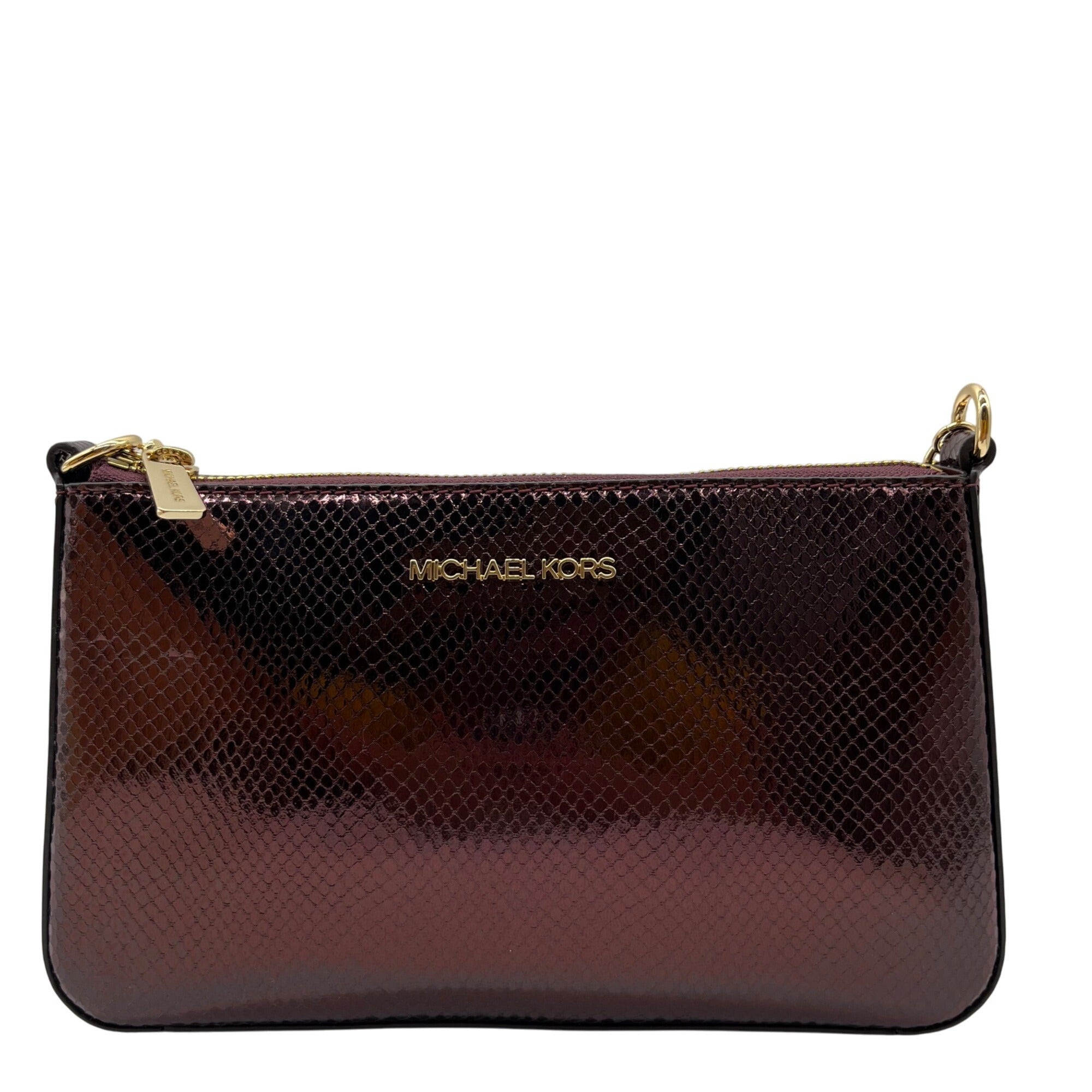 Michael Kors Oxblood Rouge Sombre Leather Shoulder Bag Gift Set
