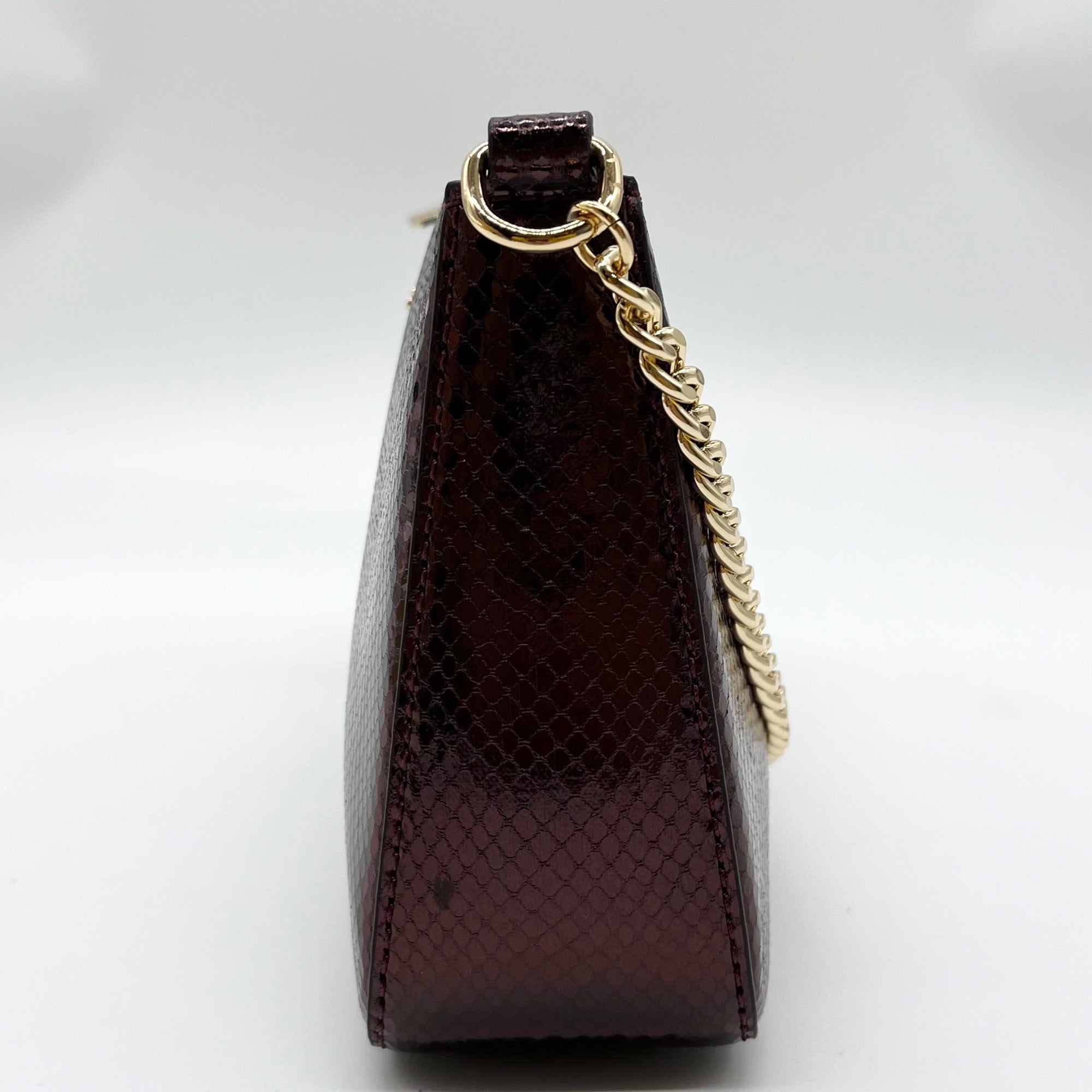 Michael Kors Oxblood Rouge Sombre Leather Shoulder Bag Gift Set