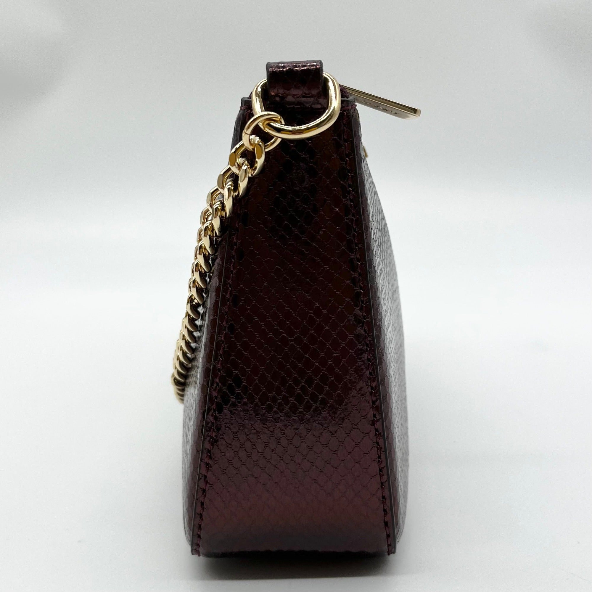 Michael Kors Oxblood Rouge Sombre Leather Shoulder Bag Gift Set