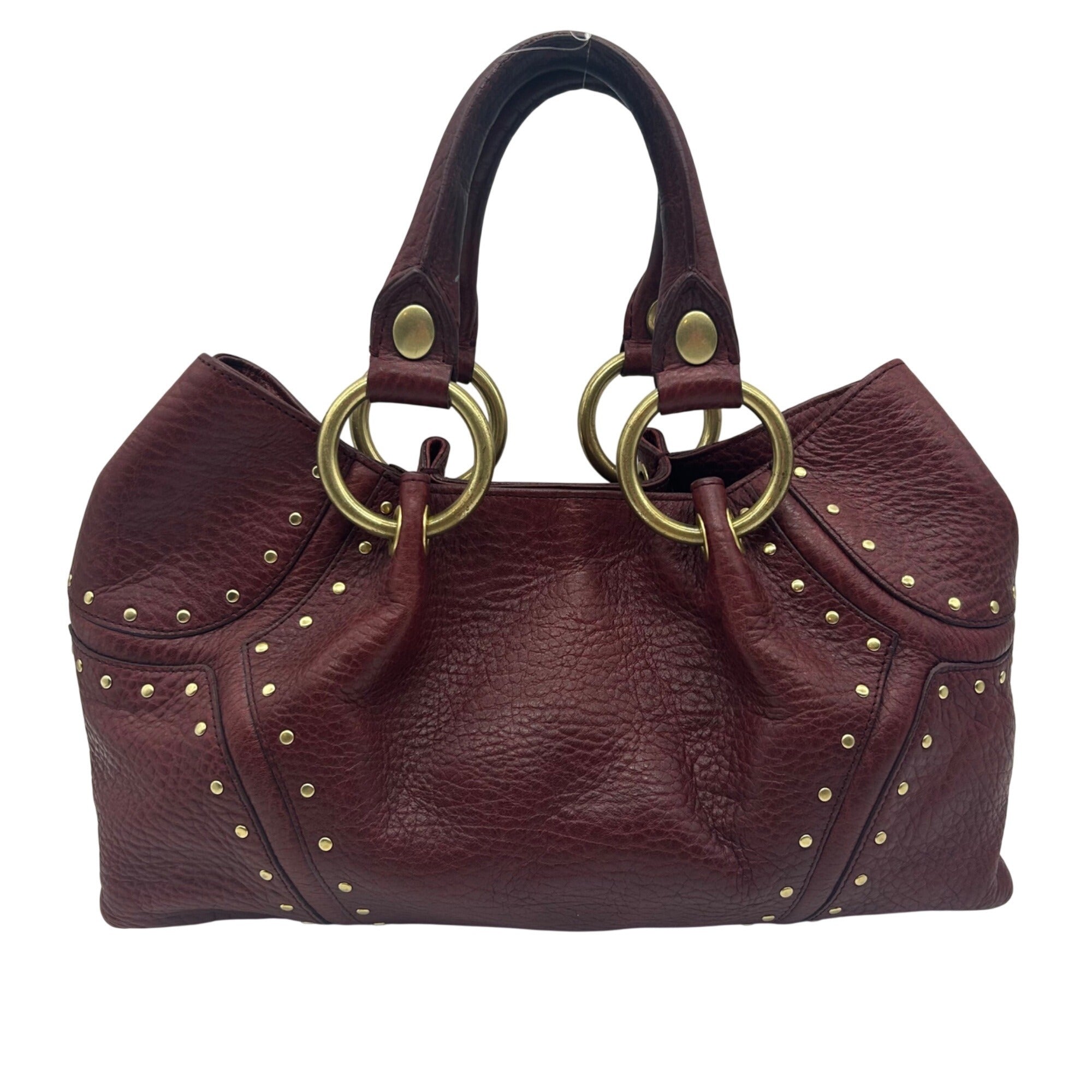 Kenneth Cole Burgundy Leather Satchel Bag