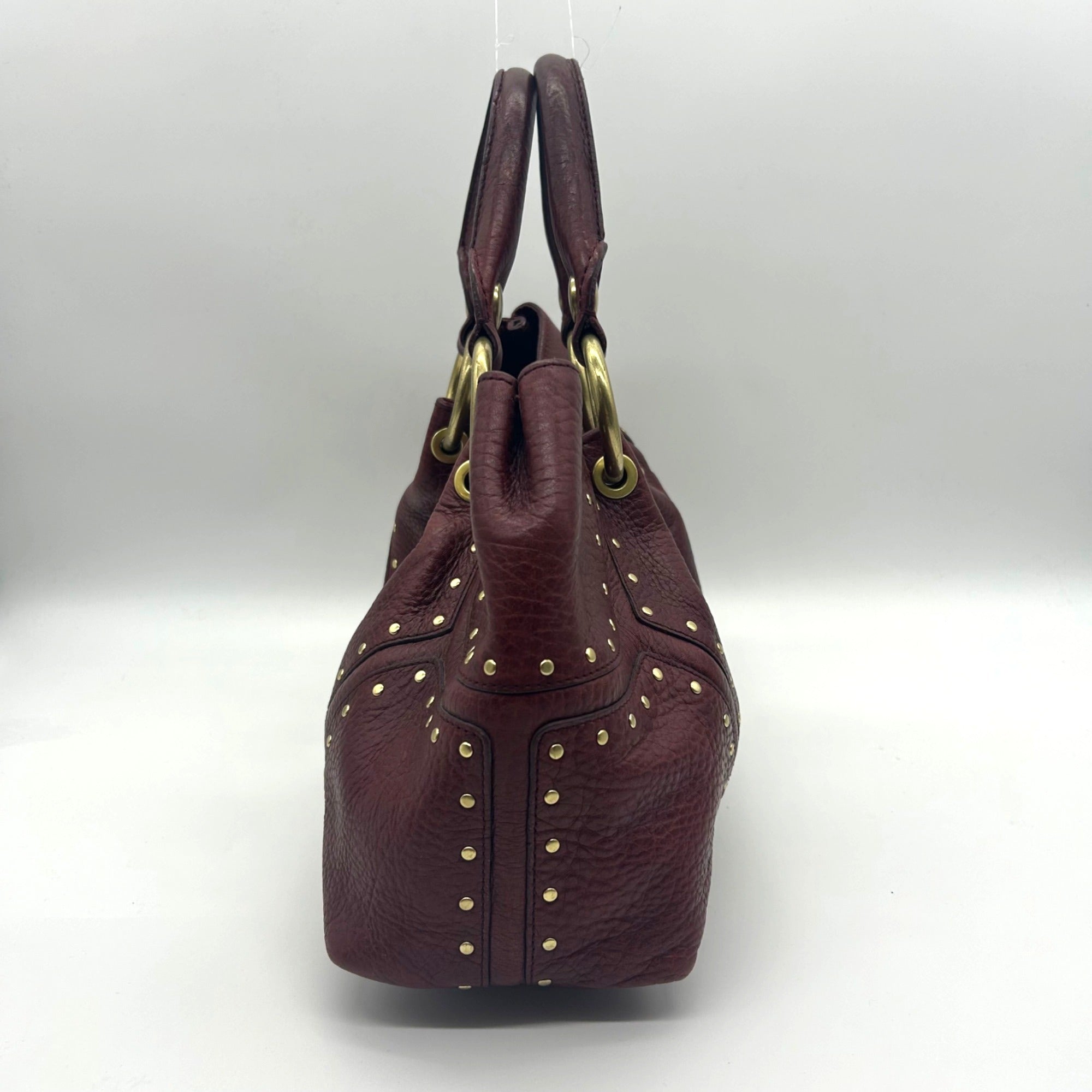 Kenneth Cole Burgundy Leather Satchel Bag