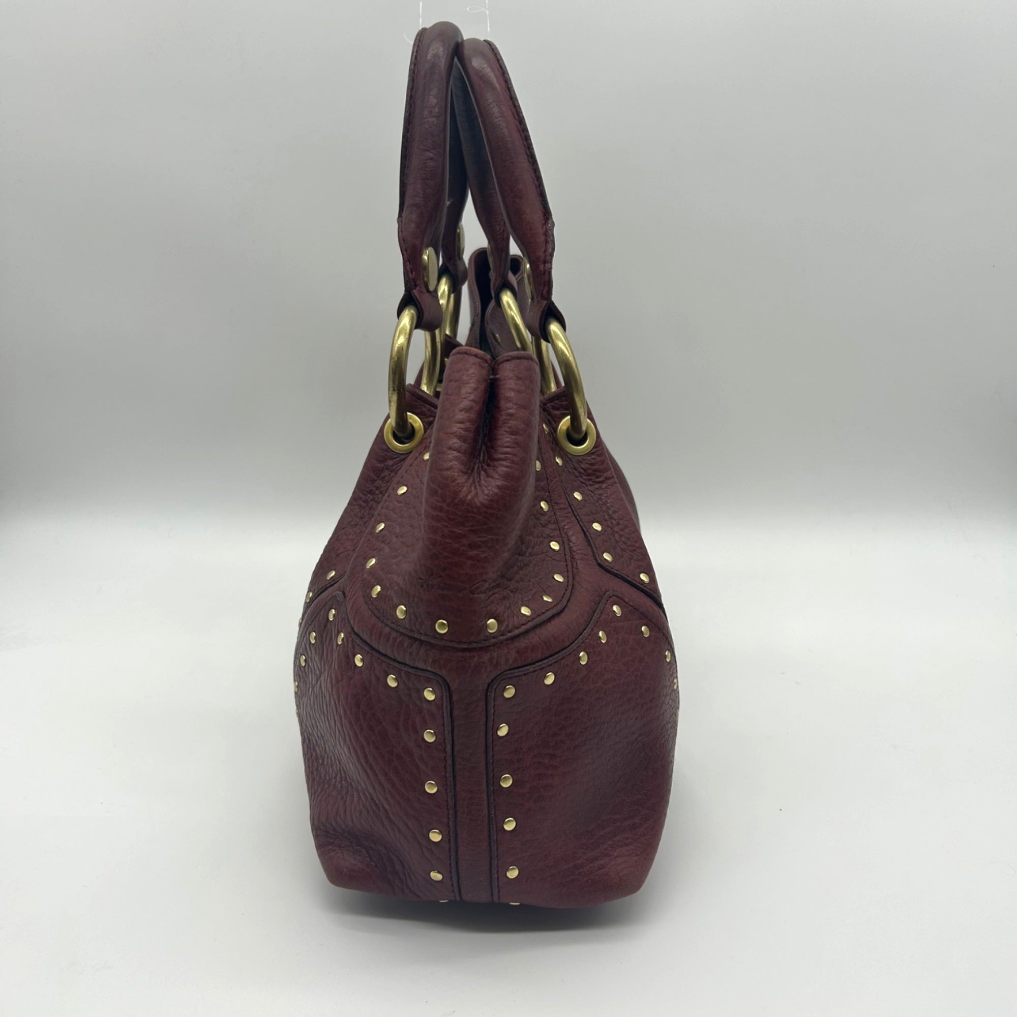 Kenneth Cole Burgundy Leather Satchel Bag
