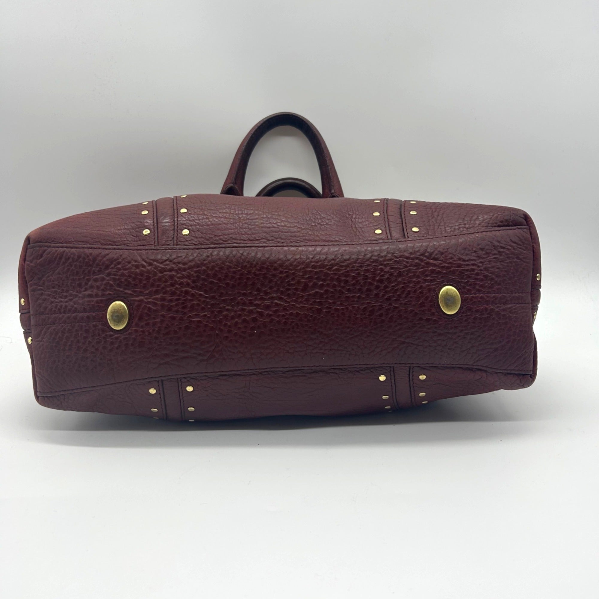 Kenneth Cole Burgundy Leather Satchel Bag