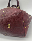 Kenneth Cole Burgundy Leather Satchel Bag