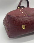Kenneth Cole Burgundy Leather Satchel Bag