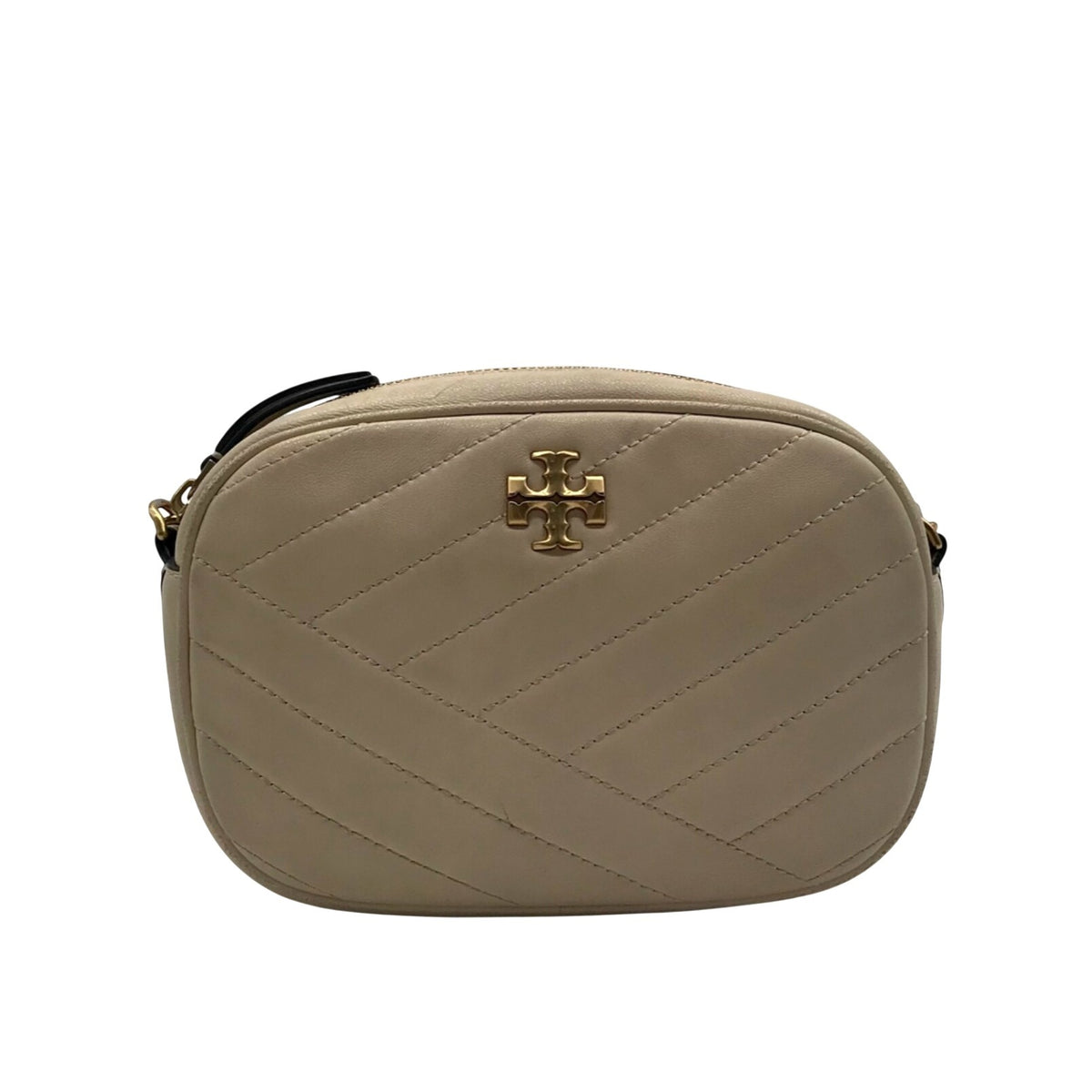 Tory Burch Cream Quilted Leather Crossbody Bag