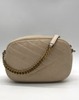 Tory Burch Cream Quilted Leather Crossbody Bag