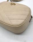 Tory Burch Cream Quilted Leather Crossbody Bag