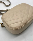 Tory Burch Cream Quilted Leather Crossbody Bag