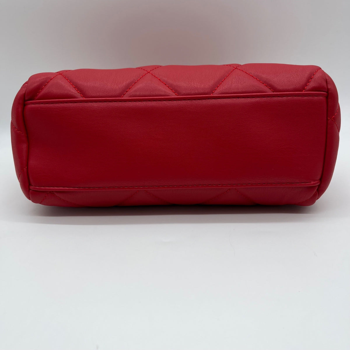 Badgley Mischka Red Faux Leather Convertible Crossbody