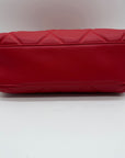 Badgley Mischka Red Faux Leather Convertible Crossbody