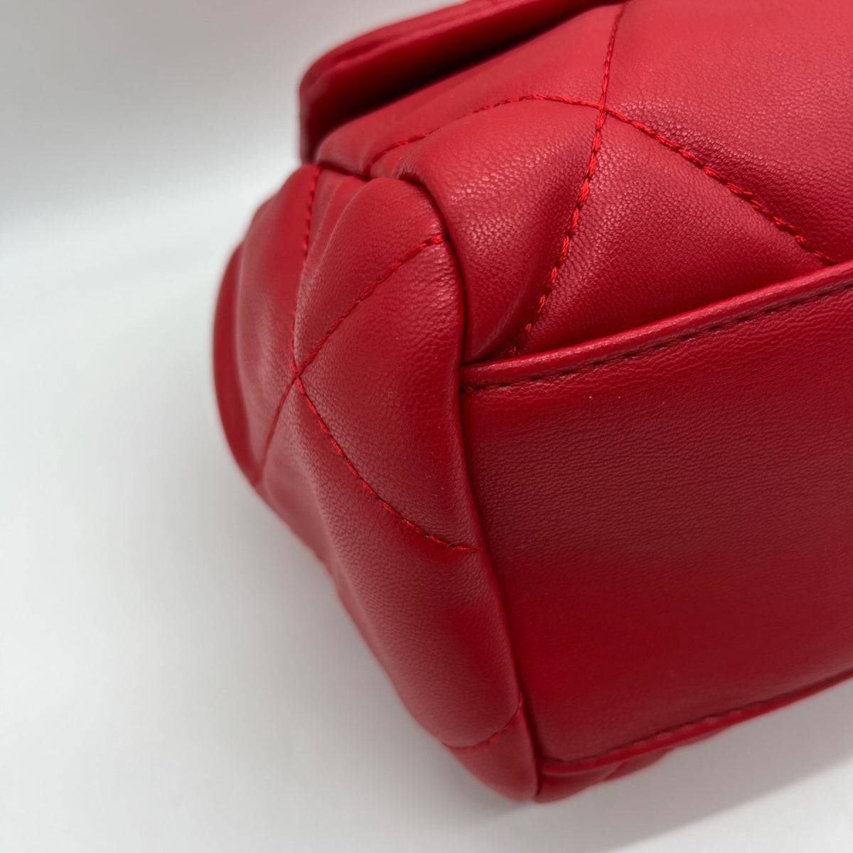 Badgley Mischka Red Faux Leather Convertible Crossbody