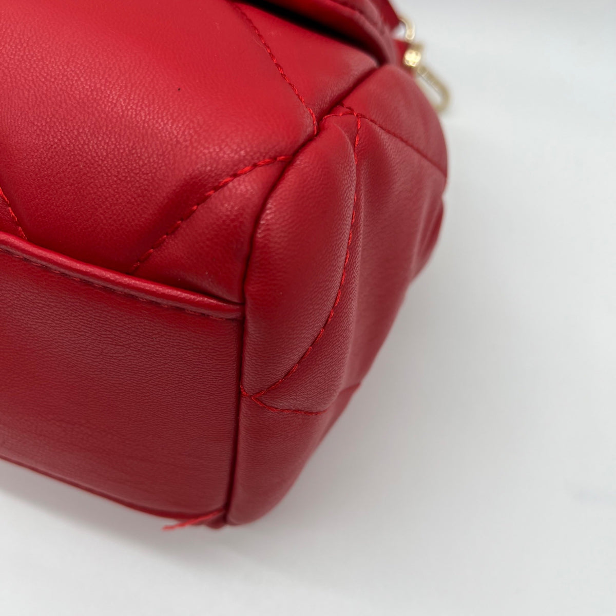 Badgley Mischka Red Faux Leather Convertible Crossbody