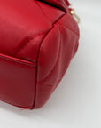 Badgley Mischka Red Faux Leather Convertible Crossbody