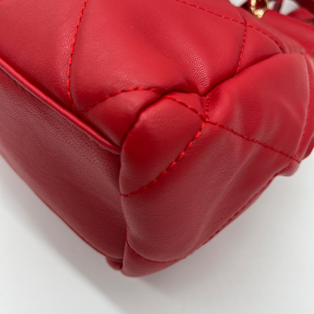 Badgley Mischka Red Faux Leather Convertible Crossbody