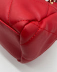 Badgley Mischka Red Faux Leather Convertible Crossbody