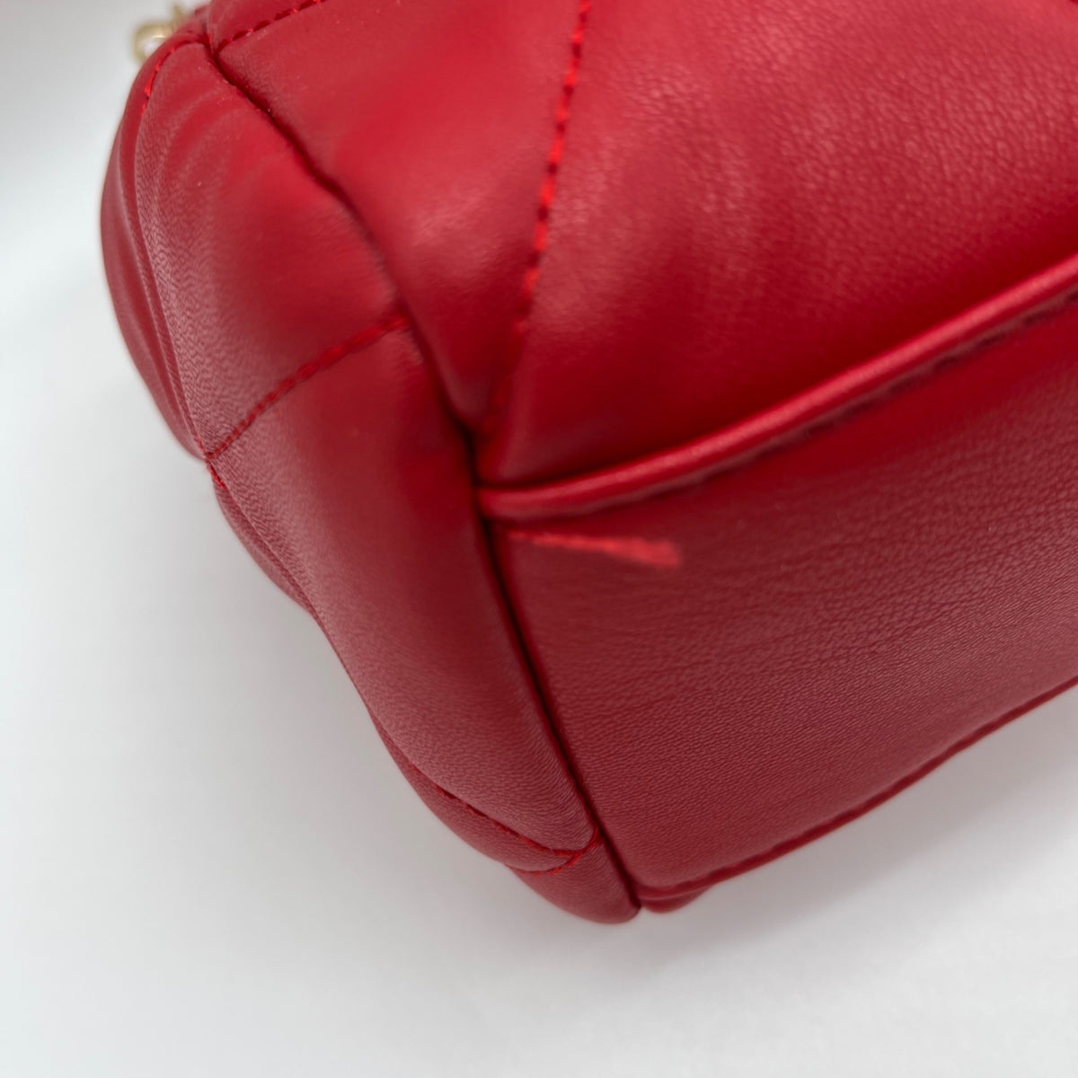Badgley Mischka Red Faux Leather Convertible Crossbody