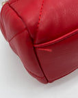 Badgley Mischka Red Faux Leather Convertible Crossbody
