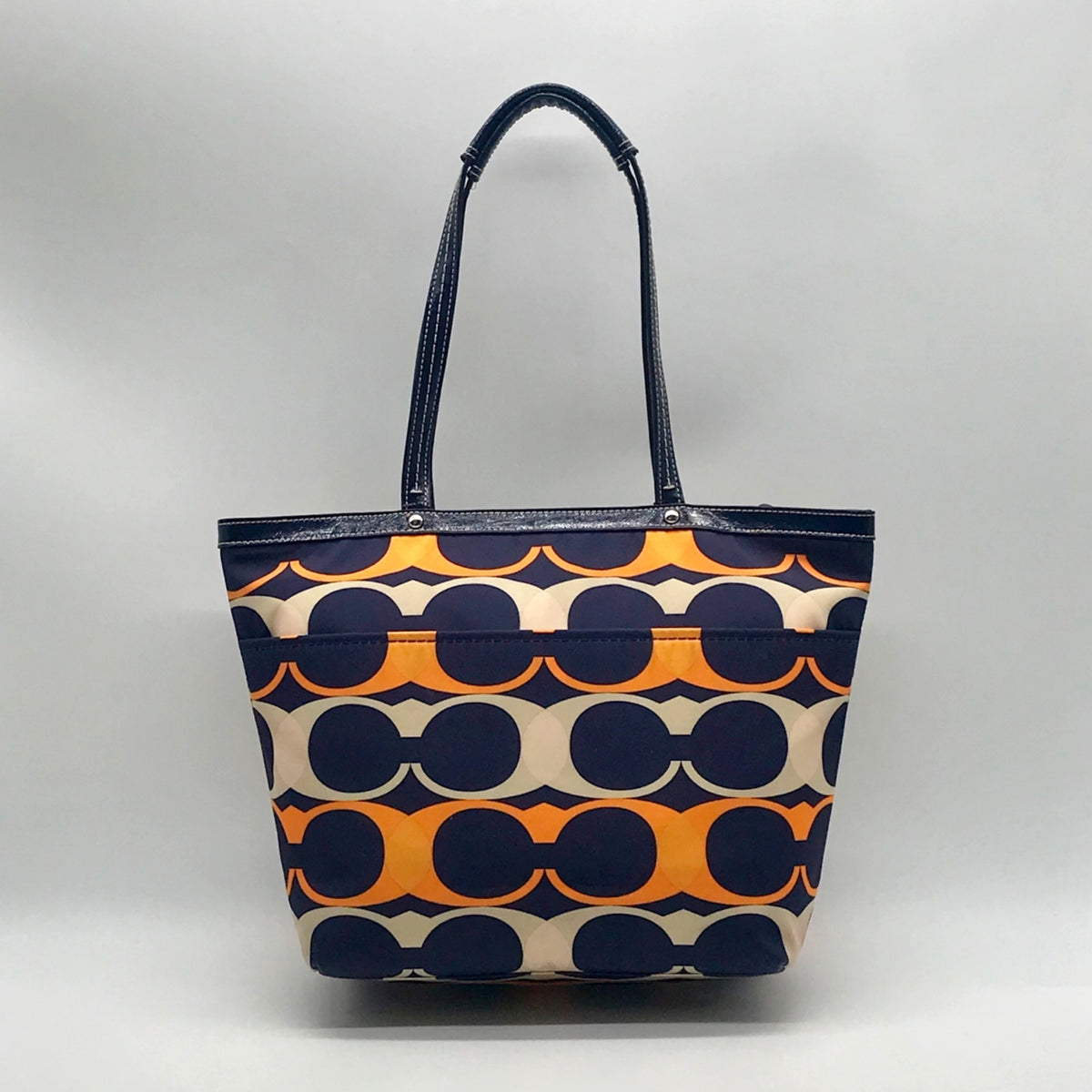 Coach Multicolored Signature Nylon Stripe Linear Tote Bag F23908