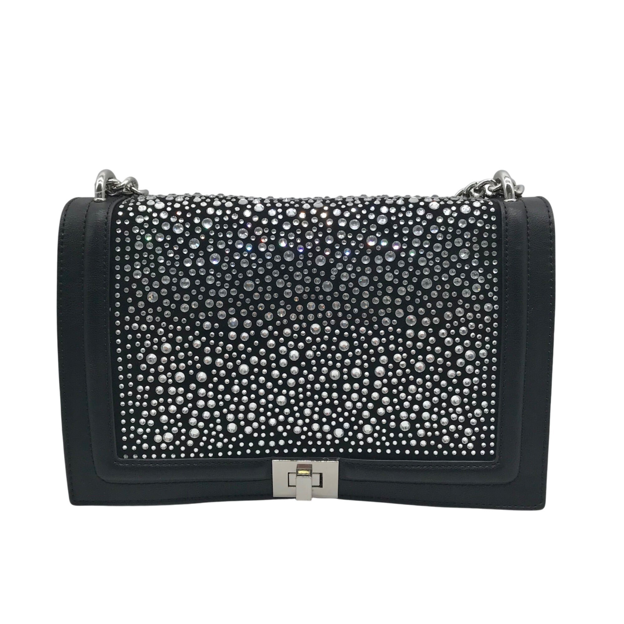 I.N.C. International Concepts Black Rhinestone Ajae Hotfix Shoulder Bag