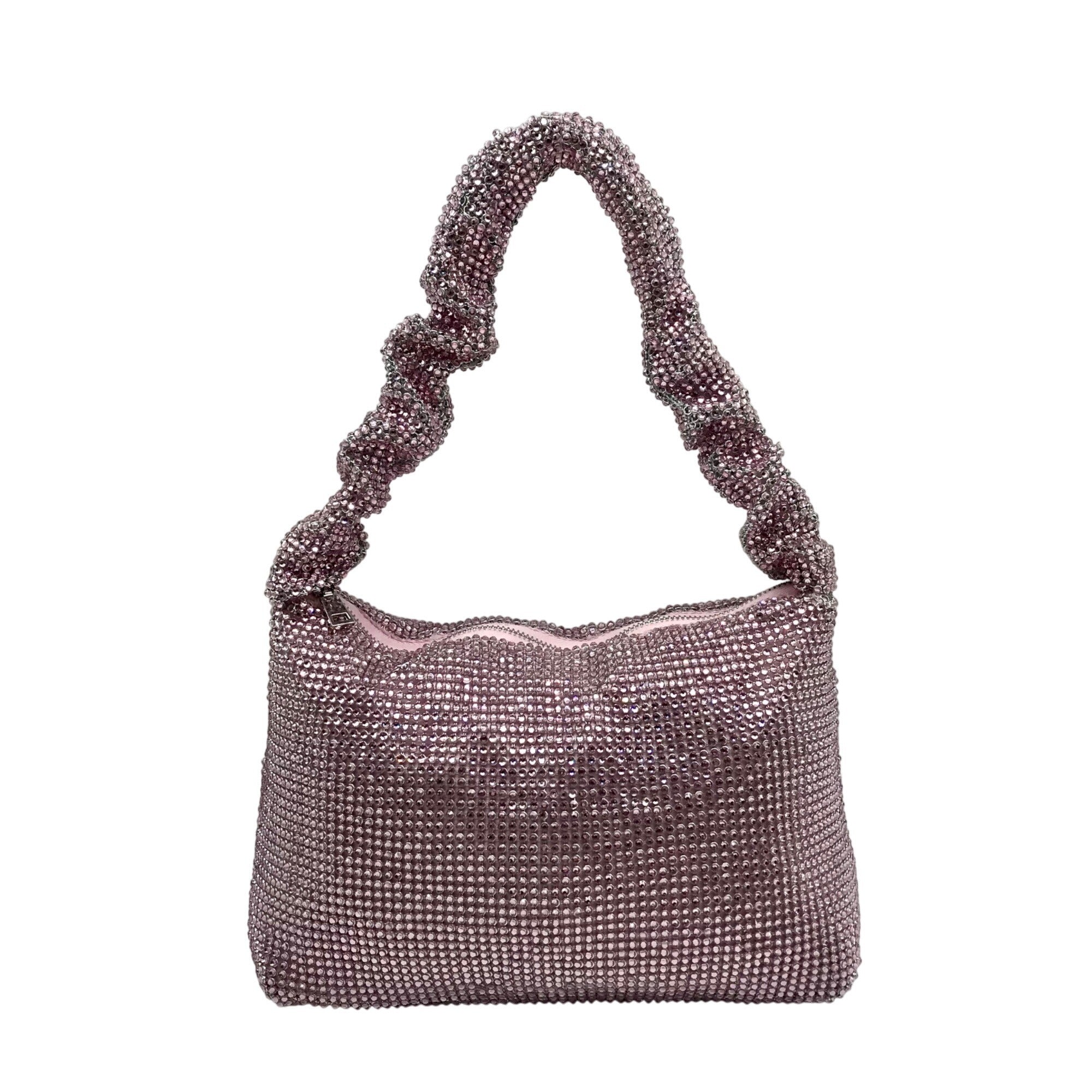 I.N.C. International Concepts Pink Mesh Scrunch Shoulder Bafg