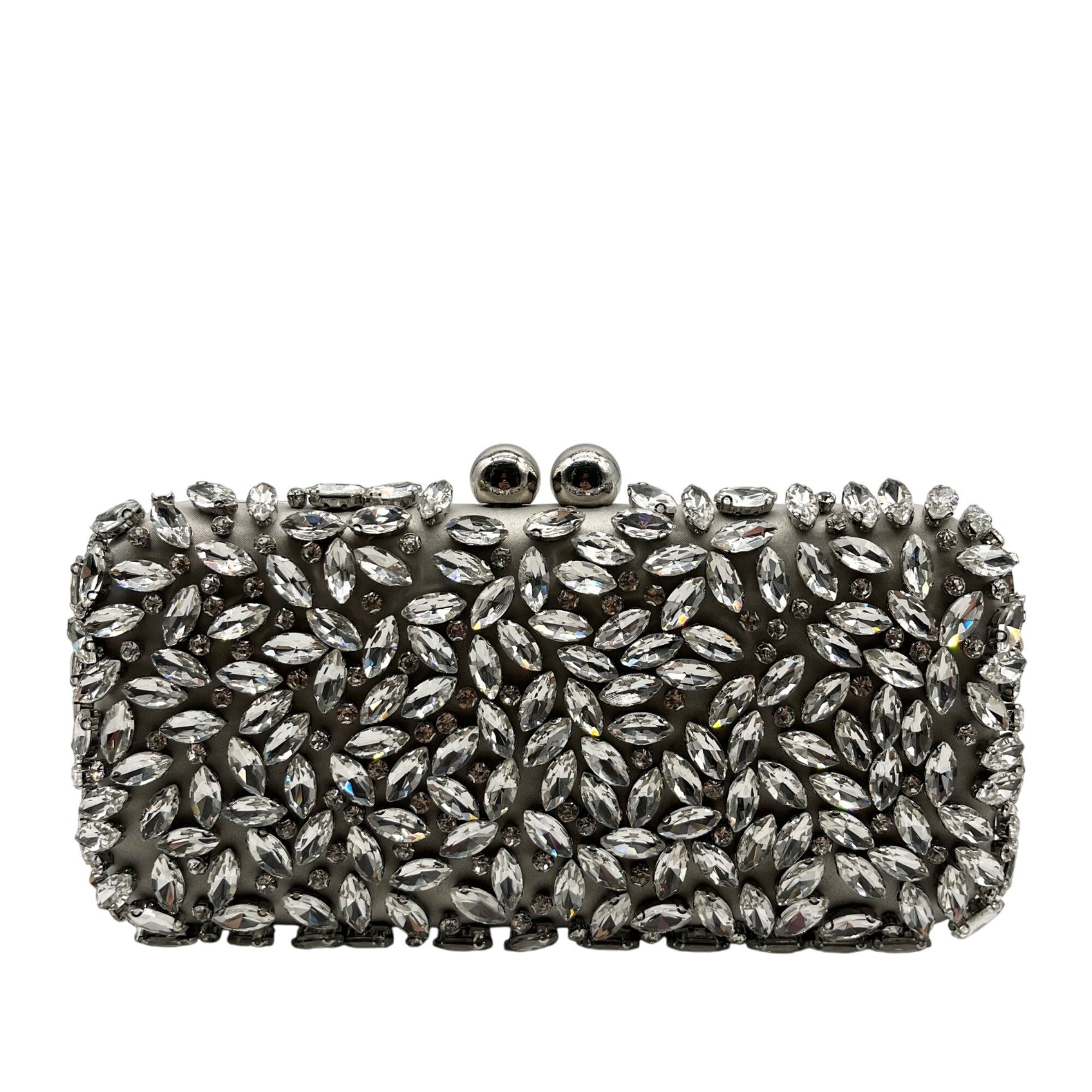 I.N.C. International Concepts Silver East West Embellished Minaudiere Clutch