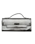 I.N.C. Silver Metallic Wyllah Clutch Bag