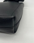 Lands End Black Pebbled Leather Tote Bag
