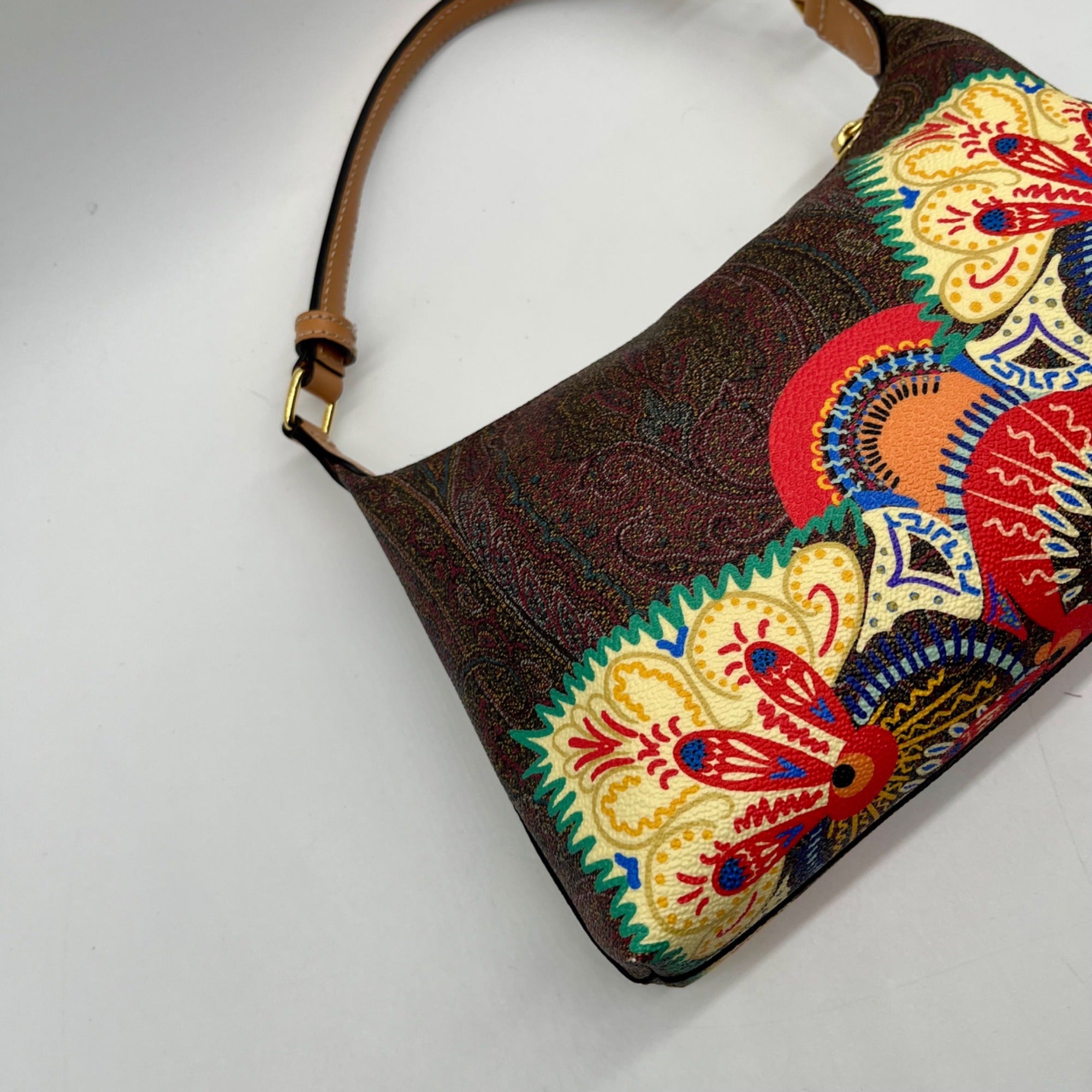 Etro Multicolored Canvas Shoulder Bag