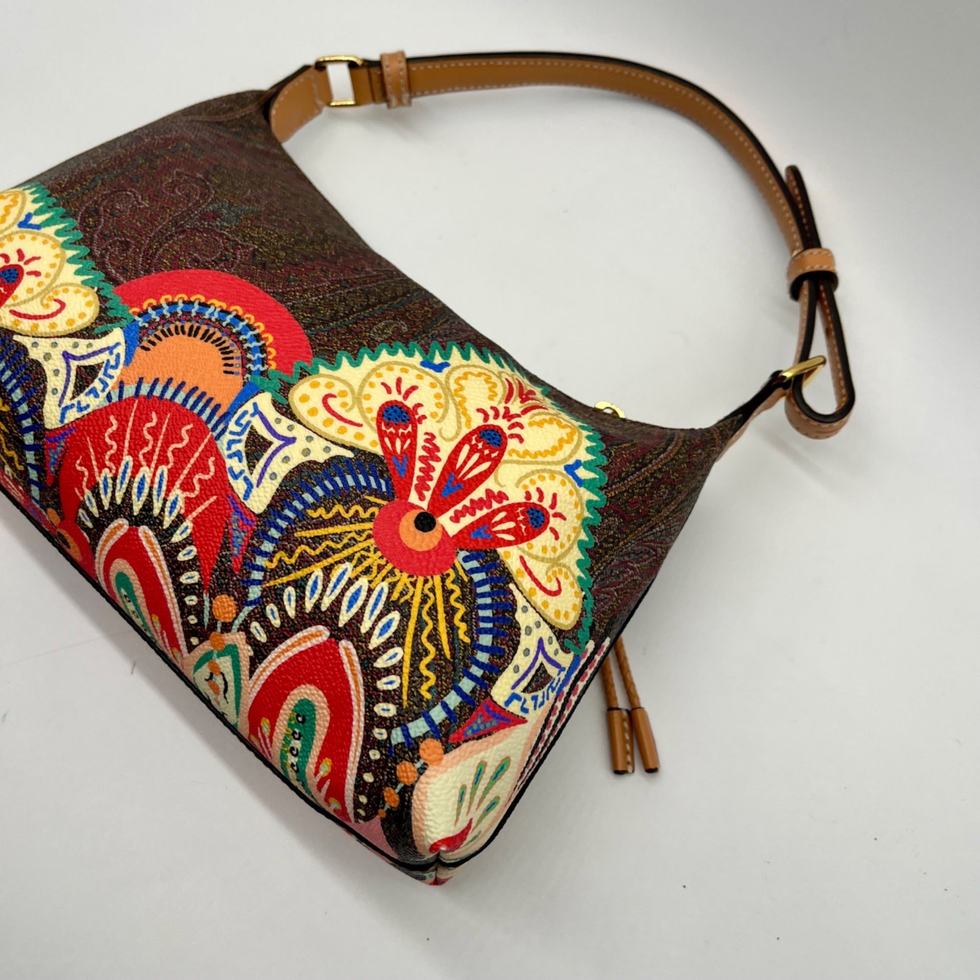 Etro Multicolored Canvas Shoulder Bag
