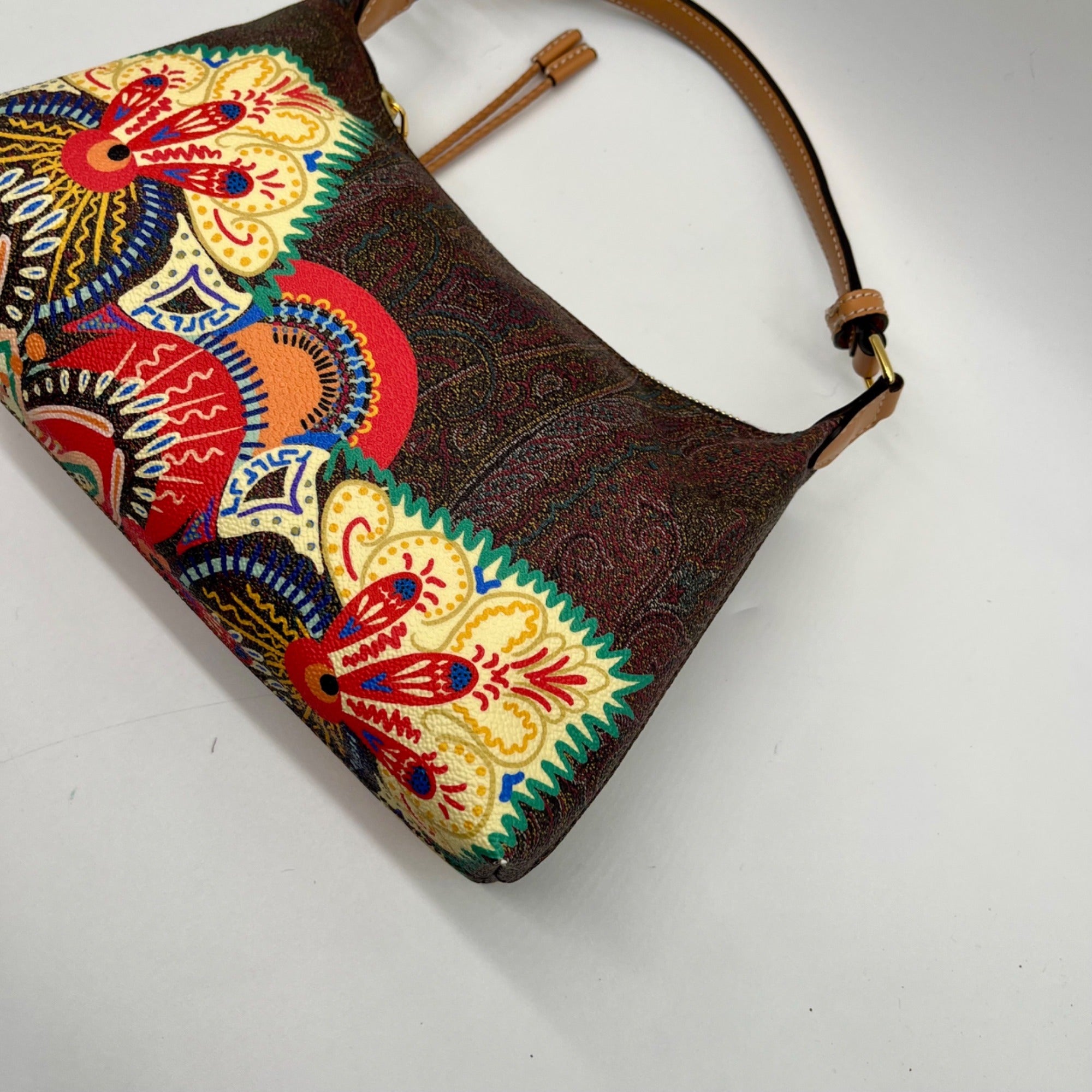 Etro Multicolored Canvas Shoulder Bag