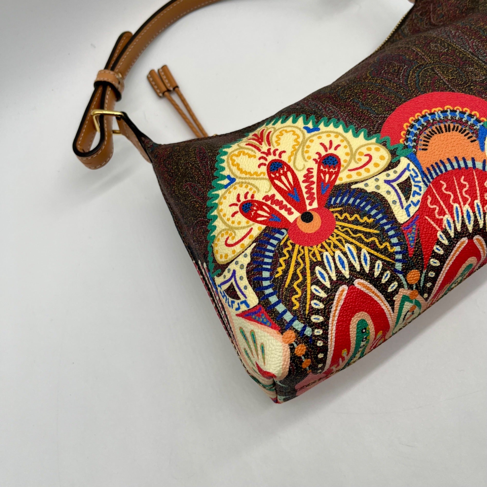 Etro Multicolored Canvas Shoulder Bag