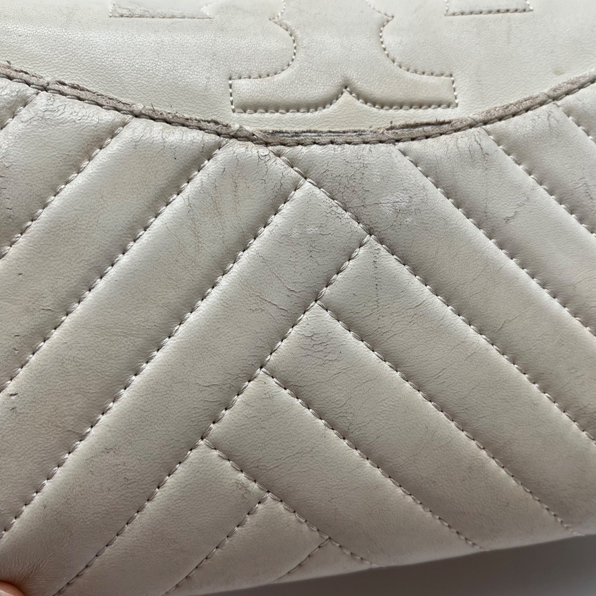 Tory Burch Ivory Leather Alexa Combo Crossbody