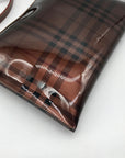 Burberry Brown Vinyl Nova Check Shoulder Bag