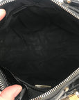 Gianni Versace Madonna Quilted Patent Leather Snap Out Of It Satchel Bag