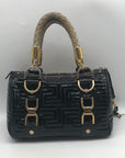 Gianni Versace Madonna Quilted Patent Leather Snap Out Of It Satchel Bag