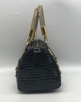 Gianni Versace Madonna Quilted Patent Leather Snap Out Of It Satchel Bag