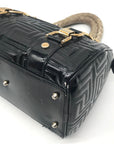 Gianni Versace Madonna Quilted Patent Leather Snap Out Of It Satchel Bag