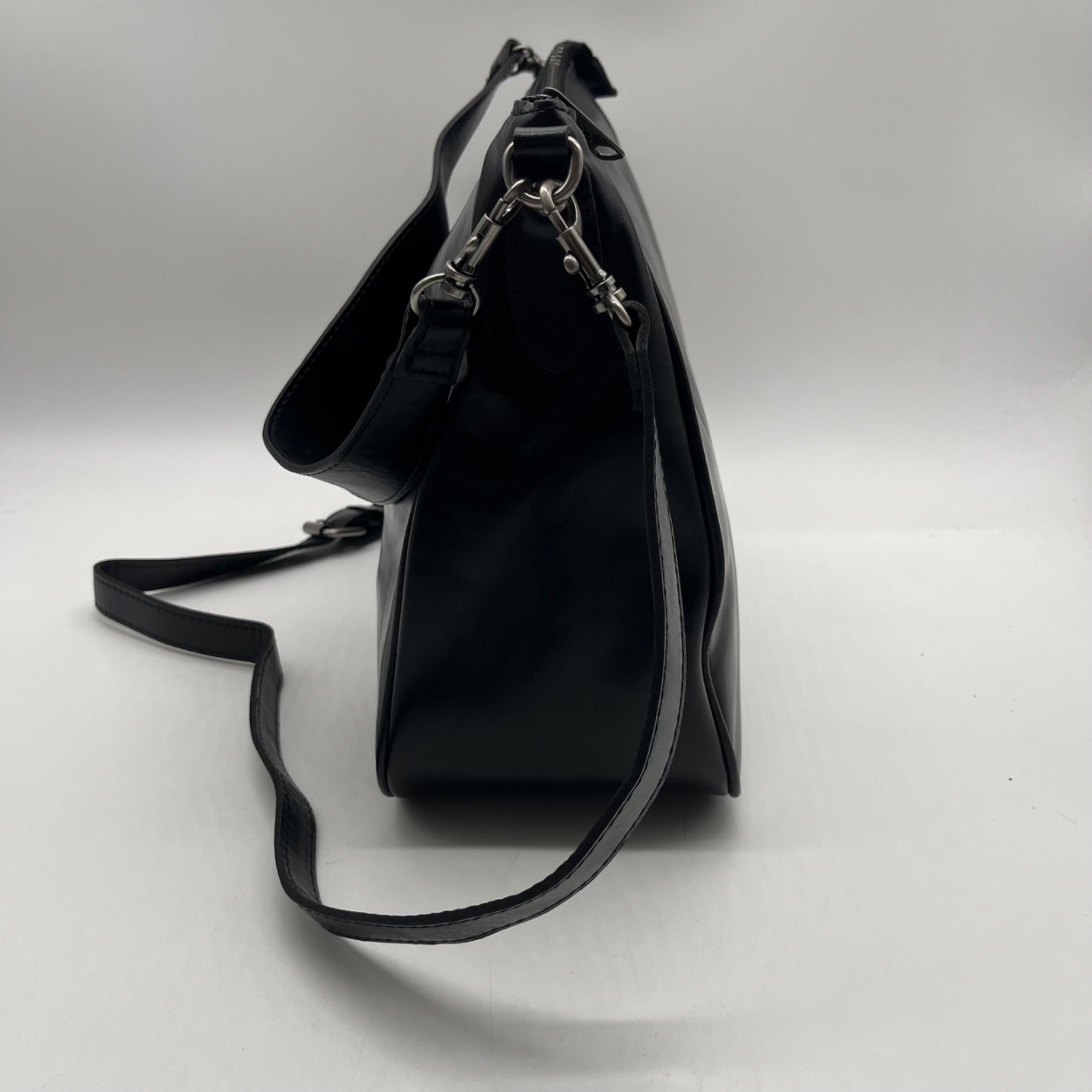 Patricia Nash Athani Black Large Leather Shoulder Bag