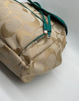 Coach Khaki And Blue Vintage Canvas Backpack