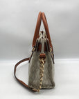 Michael Kors Ivory Monogram Canvas Hamilton Bag