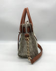 Michael Kors Ivory Monogram Canvas Hamilton Bag