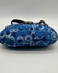 Coach Blue Fabric Poppy Shoulder Bag