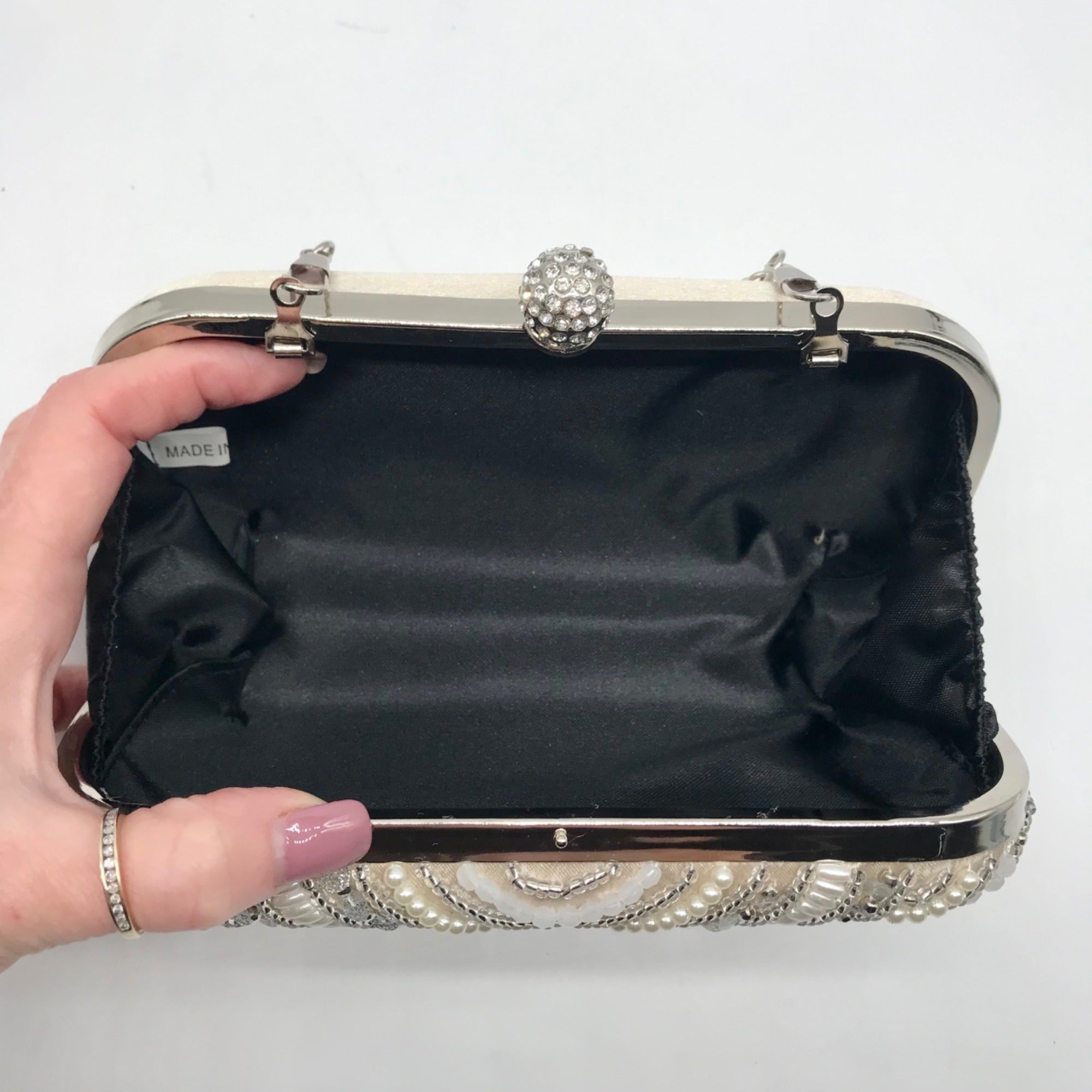 Raynee Ivory Beaded Convertible Clutch